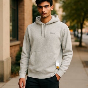 Men's Quiksilver Hoodie Size L Gray warm